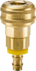 Parker - Push-Lok Hose Barb Industrial Pneumatic Hose Coupler - Brass, 1/2" Body Diam, 1/2" Hose ID - Apex Tool & Supply