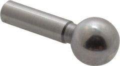 Jergens - 1/4" Ball Diam, 1/8" Shank Diam, Steel Standard Tooling Ball - 9/16" Ball Center to Shank Bottom - Apex Tool & Supply