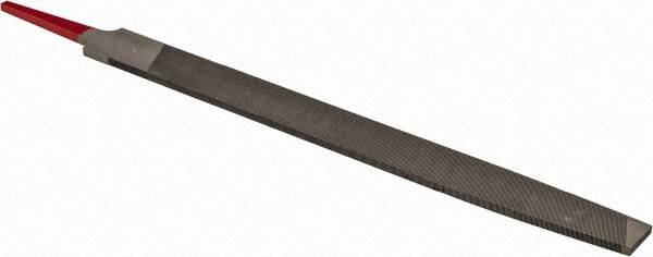 Simonds File - 10" Long, Second Cut, Mill American-Pattern File - Single Cut, Tang - Apex Tool & Supply