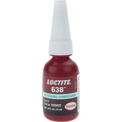 Loctite - 10 mL, Red, High Strength Retaining Compound - Series 638 - Apex Tool & Supply