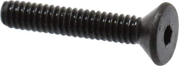 Value Collection - #0-80 UNF Hex Socket Drive, Flat Screw - Alloy Steel, Black Oxide Finish, Fully Threaded, 3/8" OAL - Apex Tool & Supply
