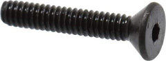 Value Collection - #0-80 UNF Hex Socket Drive, Flat Screw - Alloy Steel, Black Oxide Finish, Fully Threaded, 3/8" OAL - Apex Tool & Supply