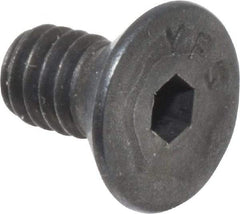 Value Collection - #8-32 UNC Hex Socket Drive, Flat Screw - Alloy Steel, Black Oxide Finish, Fully Threaded, 5/16" OAL - Apex Tool & Supply