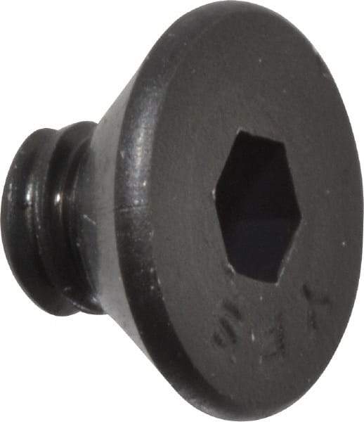 Value Collection - #10-24 UNC Hex Socket Drive, Flat Screw - Alloy Steel, Black Oxide Finish, Fully Threaded, 1/4" OAL - Apex Tool & Supply
