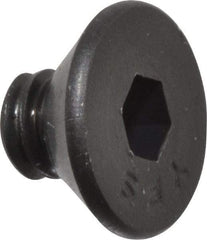 Value Collection - #10-24 UNC Hex Socket Drive, Flat Screw - Alloy Steel, Black Oxide Finish, Fully Threaded, 1/4" OAL - Apex Tool & Supply