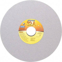 Norton - 8" Diam x 1-1/4" Hole x 3/4" Thick, K Hardness, 80 Grit Surface Grinding Wheel - Aluminum Oxide, Type 1, Medium Grade, 3,600 Max RPM, Vitrified Bond, No Recess - Apex Tool & Supply