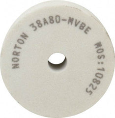 Norton - 80 Grit Aluminum Oxide Type 1 Internal Grinding Wheel - 3" Diam x 1/2" Hole x 1" Thick, 10,825 Max RPM, Type 1 Medium Grade, M Hardness, Vitrified Bond, No Recess - Apex Tool & Supply