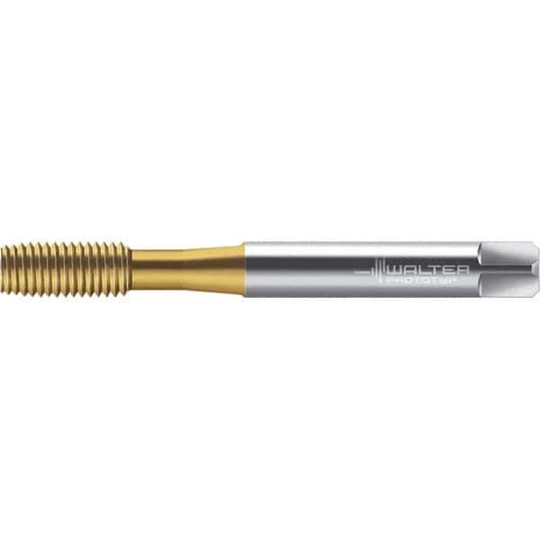 Walter-Prototyp - M8x1.25 DIN 2174 6HX 7.480 Thread Limit Semi-Bottoming Thread Forming Tap - Powdered Metal High Speed Steel, TiN Finish, 90mm OAL, 12mm Thread Length, Right Hand Thread, Series TC420 - Apex Tool & Supply