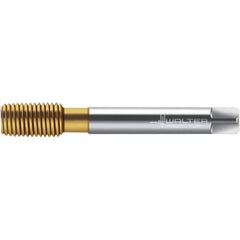 Walter-Prototyp - M8x1.00 DIN 2174 6HX 7.590 Thread Limit Semi-Bottoming Thread Forming Tap - Powdered Metal High Speed Steel, TiN Finish, 90mm OAL, 12mm Thread Length, Right Hand Thread, Series TC420 - Apex Tool & Supply