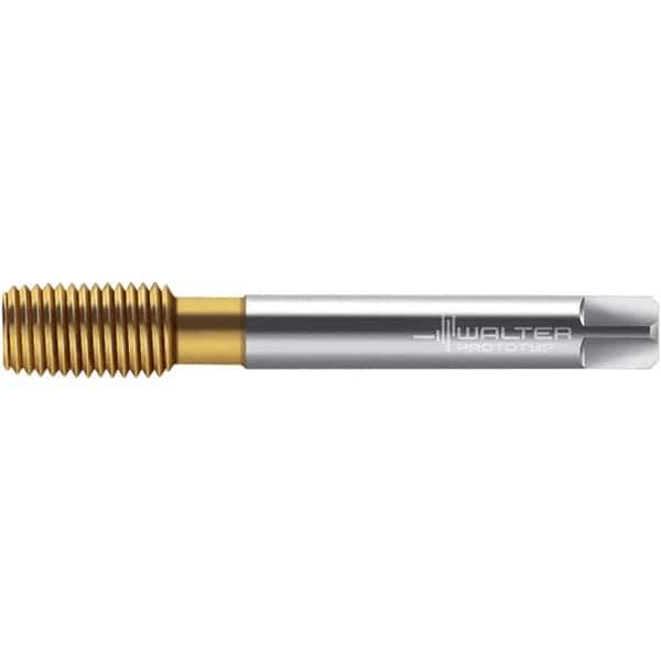Walter-Prototyp - M12x1.75 DIN 2174 6HX 11.260 Thread Limit Semi-Bottoming Thread Forming Tap - Powdered Metal High Speed Steel, TiN Finish, 110mm OAL, 16mm Thread Length, Right Hand Thread, Series TC420 - Apex Tool & Supply