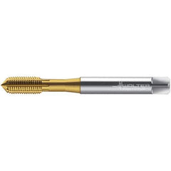 Walter-Prototyp - M10x1.50 DIN 2174 6GX 9.380 Thread Limit Semi-Bottoming Thread Forming Tap - Powdered Metal High Speed Steel, TiN Finish, 100mm OAL, 15mm Thread Length, Right Hand Thread, Series TC430 - Apex Tool & Supply