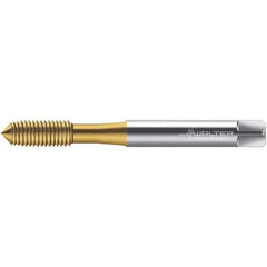 Walter-Prototyp - M10x1.50 DIN 2174 6HX 9.380 Thread Limit Semi-Bottoming Thread Forming Tap - Powdered Metal High Speed Steel, TiN Finish, 100mm OAL, 15mm Thread Length, Right Hand Thread, Series TC430 - Exact Industrial Supply