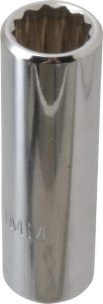 Proto - 3/8" Drive, Deep Hand Socket - 12 Points, 2-1/8" OAL, Chrome Finish - Apex Tool & Supply