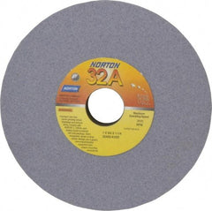 Norton - 7" Diam x 1-1/4" Hole x 3/4" Thick, K Hardness, 80 Grit Surface Grinding Wheel - Aluminum Oxide, Medium Grade, 3,600 Max RPM, Vitrified Bond - Apex Tool & Supply