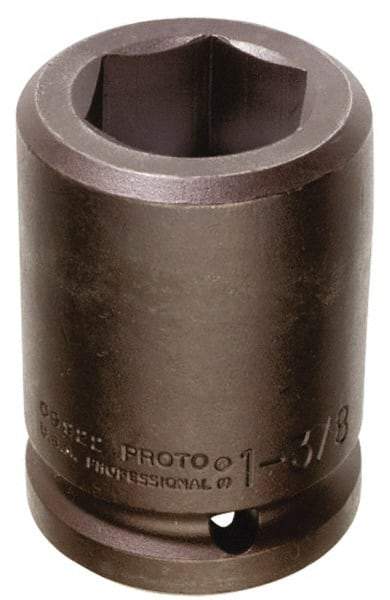 Proto - #5 Spline Drive, 1" Socket, Impact Socket - 6 Points, 3-1/8" OAL - Apex Tool & Supply