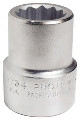 Proto - 1-1/16", 1" Drive, Standard Hand Socket - 12 Points, 2-7/16" OAL - Apex Tool & Supply