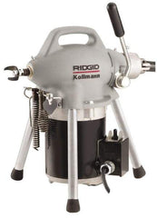 Ridgid - Electric Battery Drain Cleaning Machine - For 3/4" to 4" Pipe, 100' Cable, 400 Max RPM - Apex Tool & Supply