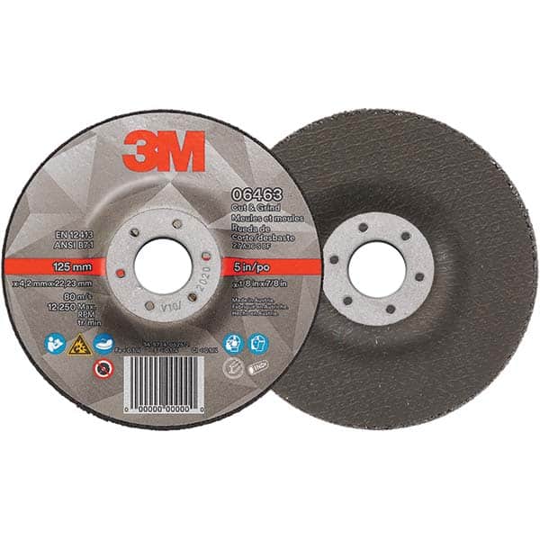 3M - Depressed-Center Wheels Wheel Diameter (Inch): 5 Wheel Thickness (Inch): 1/8 - Apex Tool & Supply