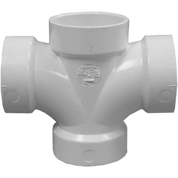 Jones Stephens - Drain, Waste & Vent Pipe Fittings Type: Double Sanitary Tee Fitting Size: 3 x 3 x 1-1/2 x 1-1/2 (Inch) - Apex Tool & Supply