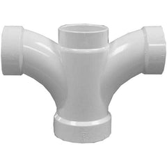 Jones Stephens - Drain, Waste & Vent Pipe Fittings Type: Double Fixture Tee Fitting Size: 2 x 1-1/2 x 1-1/2 x 1-1/2 (Inch) - Apex Tool & Supply