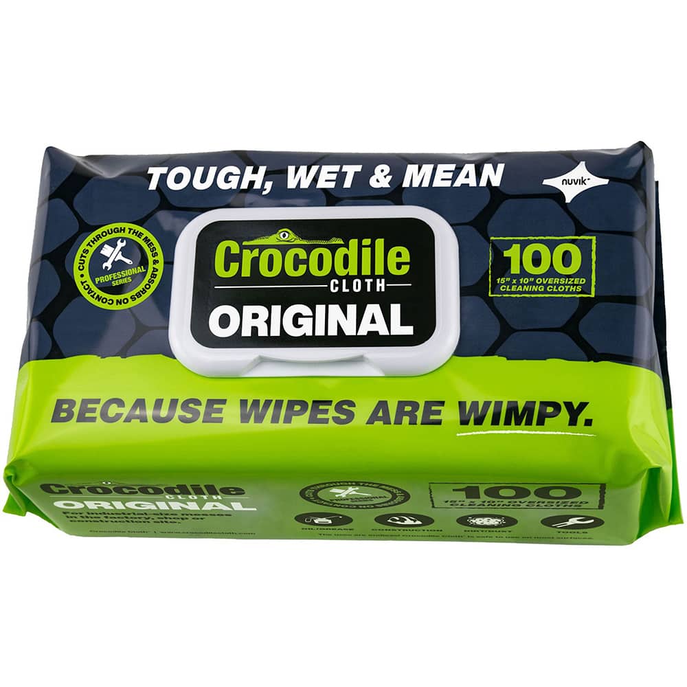 Crocodile Cloth - Wipes Type: General Purpose Style: Pre-Moistened; Flat Fold - Apex Tool & Supply