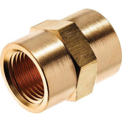 USA Sealing - 1/4" Brass Pipe Hex Coupling - Apex Tool & Supply
