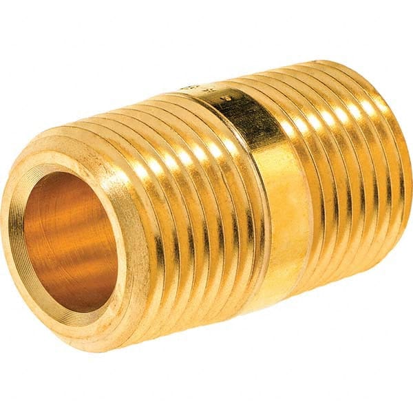 USA Sealing - 1/4" Brass Pipe Close Nipple - Apex Tool & Supply
