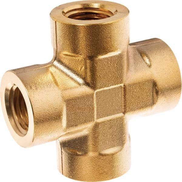 USA Sealing - 3/8" Brass Pipe Female Cross - Apex Tool & Supply