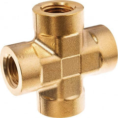 USA Sealing - 3/8" Brass Pipe Female Cross - Apex Tool & Supply