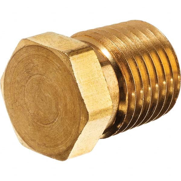USA Sealing - 1/2" Brass Pipe Hex Head Plug - Apex Tool & Supply