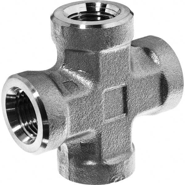 USA Sealing - 3/8" 316 Stainless Steel Pipe Female Cross - Apex Tool & Supply