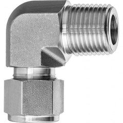 USA Sealing - Metal Compression Tube Fittings Type: Male Elbow End Connections: Comp x MNPT - Apex Tool & Supply