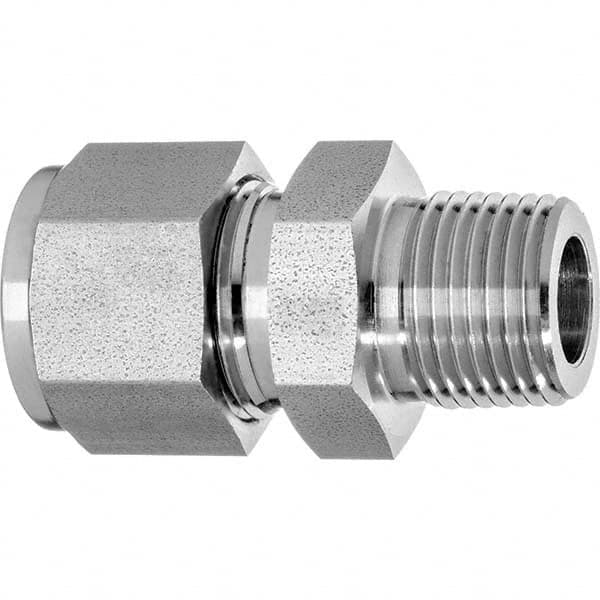 USA Sealing - Metal Compression Tube Fittings Type: Male Connector End Connections: Comp x MNPT - Apex Tool & Supply