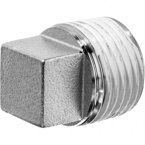 USA Sealing - 1-1/2" 316 Stainless Steel Pipe Square Head Plug - Apex Tool & Supply