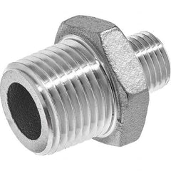 USA Sealing - 3/4 x 1/2" 304 Stainless Steel Pipe Reducing Hex Nipple - Apex Tool & Supply
