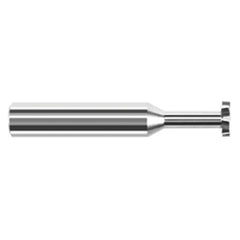 Staggered Tooth - 0.5000″ (1/2″) Cutter Diameter × 0.2500″ (1/4″) Width × 0.7500″ (3/4″) Neck Length Carbide Square Stagger Keyseat Cutter, 8 Flutes - Exact Industrial Supply