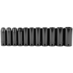 STANLEY® 1/2" Drive 11 Piece Fractional Deep Impact Socket Set – 6 Point - Apex Tool & Supply