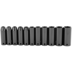 STANLEY® 1/2" Drive 11 Piece Metric Deep Impact Socket Set – 6 Point - Apex Tool & Supply