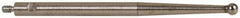 TESA Brown & Sharpe - 2mm Ball Diam, Steel, Ball Test Indicator Contact Point - 1-7/16" Contact Point Length, Use with Brown & Sharpe BesTest 599 Series - Apex Tool & Supply
