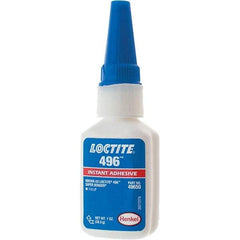Loctite - 1 oz Bottle Clear Instant Adhesive - 496 SUPERBONDER 1OZ LOCTITE SPRBNDR ADHS - Apex Tool & Supply