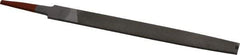 Simonds File - 6" Long, Bastard Cut, Mill American-Pattern File - Single Cut, Tang - Apex Tool & Supply