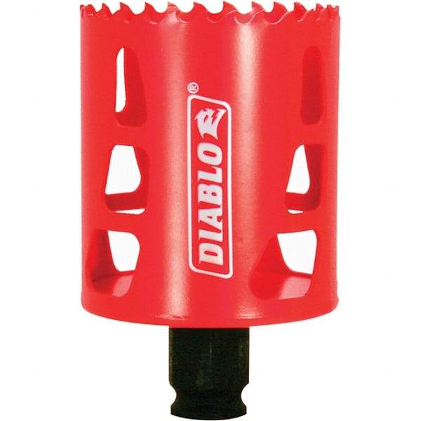 Freud - 2-1/4" Diam, 2-3/8" Cutting Depth, Hole Saw - Bi-Metal Saw, Toothed Edge - Apex Tool & Supply