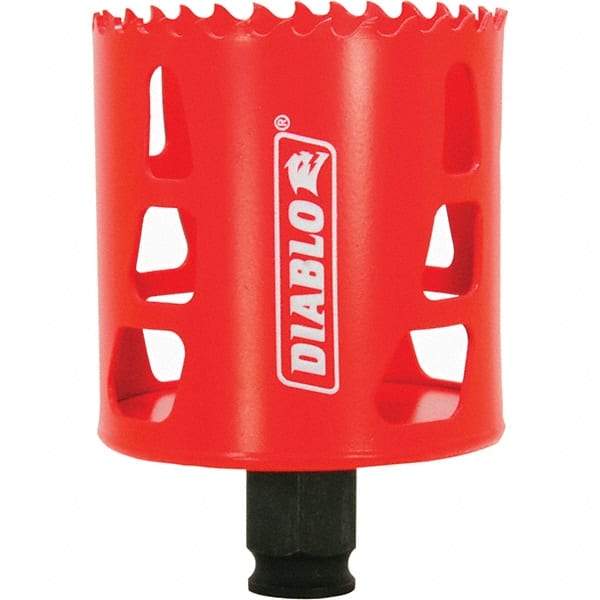 Freud - 2-1/2" Diam, 2-3/8" Cutting Depth, Hole Saw - Bi-Metal Saw, Toothed Edge - Apex Tool & Supply