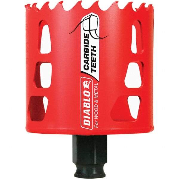 Freud - 2-11/16" Diam, 2-3/8" Cutting Depth, Hole Saw - Carbide-Tipped Saw, Toothed Edge - Apex Tool & Supply