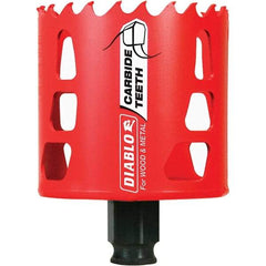 Freud - 2-11/16" Diam, 2-3/8" Cutting Depth, Hole Saw - Carbide-Tipped Saw, Toothed Edge - Apex Tool & Supply