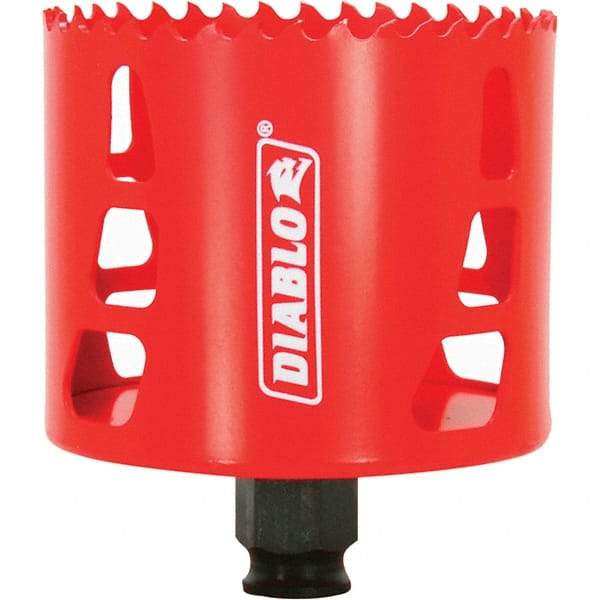 Freud - 3-1/8" Diam, 2-3/8" Cutting Depth, Hole Saw - Bi-Metal Saw, Toothed Edge - Apex Tool & Supply