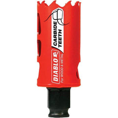 Freud - 1-3/8" Diam, 2-3/8" Cutting Depth, Hole Saw - Carbide-Tipped Saw, Toothed Edge - Apex Tool & Supply