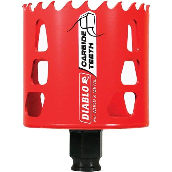 Freud - 2-3/4" Diam, 2-3/8" Cutting Depth, Hole Saw - Carbide-Tipped Saw, Toothed Edge - Apex Tool & Supply