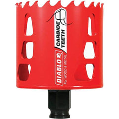 Freud - 2-3/4" Diam, 2-3/8" Cutting Depth, Hole Saw - Carbide-Tipped Saw, Toothed Edge - Apex Tool & Supply