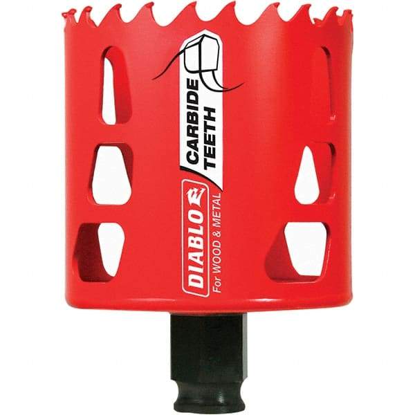 Freud - 2-5/8" Diam, 2-3/8" Cutting Depth, Hole Saw - Carbide-Tipped Saw, Toothed Edge - Apex Tool & Supply